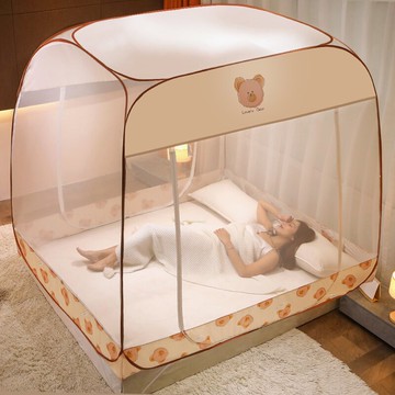 免安裝蒙古包蚊帳1.8m夏天家用無需支架1.5防摔2米加密紋賬可折疊