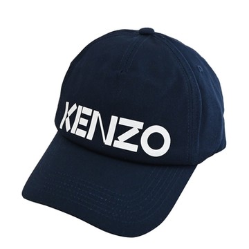 KENZO 品牌燙印LOGO帆布棉質棒球帽/遮陽帽(深藍)