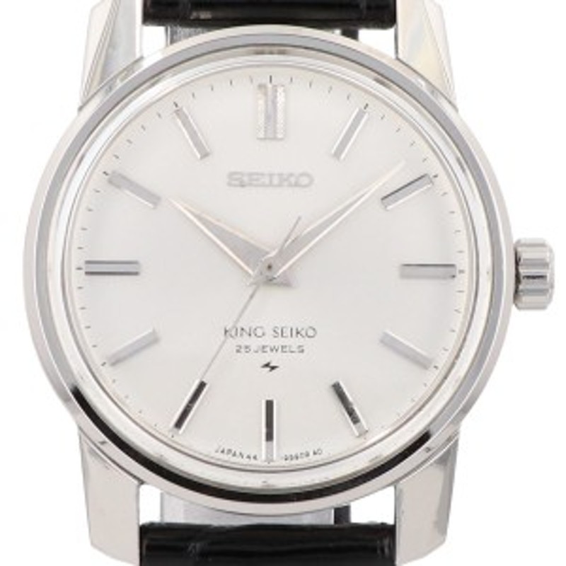 セイコー SEIKO キングセイコー 44-9990 腕時計 SS レザー 手巻き