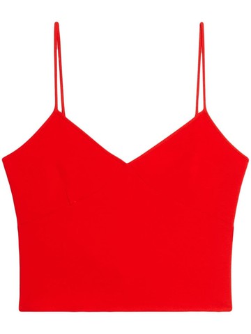 AMI Paris - V-neck camisole top - women - Elastane/Viscose - 40 - Red