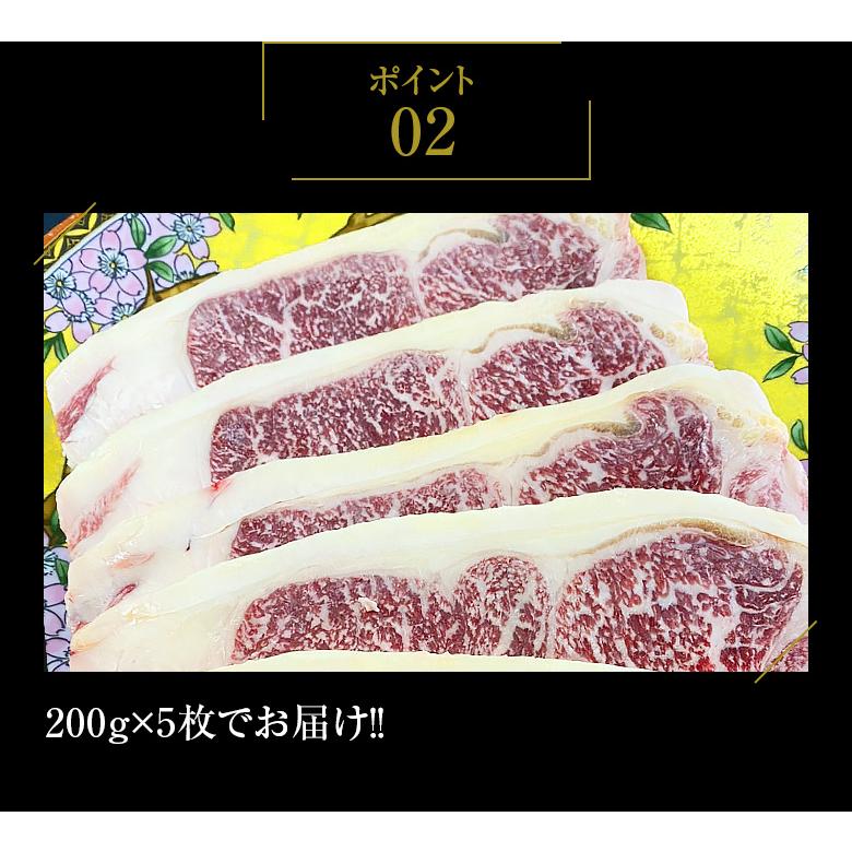 ギフト お中元 御中元 九州産黒毛和牛サーロインステーキ1kg（200g×5枚） ステーキ用  BBQ バーベキュー 送料無料 御歳暮 お歳暮 化粧箱