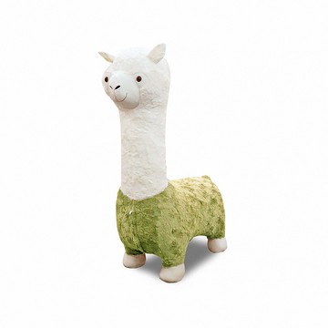 ASSARI-草泥馬毛絨動物造型椅/椅凳綠