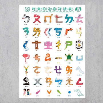 海報 / A2注音符號海報2.0 / 咚東牌