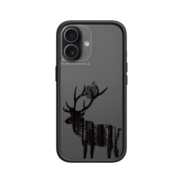 iPhone 17 Mod NX -邊框背蓋組合 (相機按鈕) 黑 - Animal Silhouette / 動物剪影 - 麋鹿2