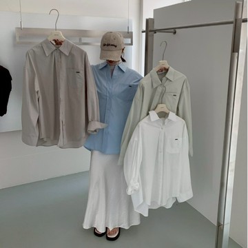 ISA_【ISA MADE】示愛限定!復古小鐵牌口袋襯衫_53109