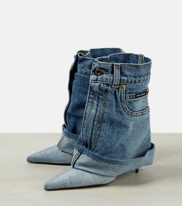Dolce & Gabbana 105 patchwork denim ankle boots