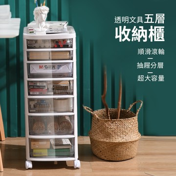joeki七層 透明文具收納櫃 透明收納櫃 透明抽屜 辦公室收納櫃 sn0199