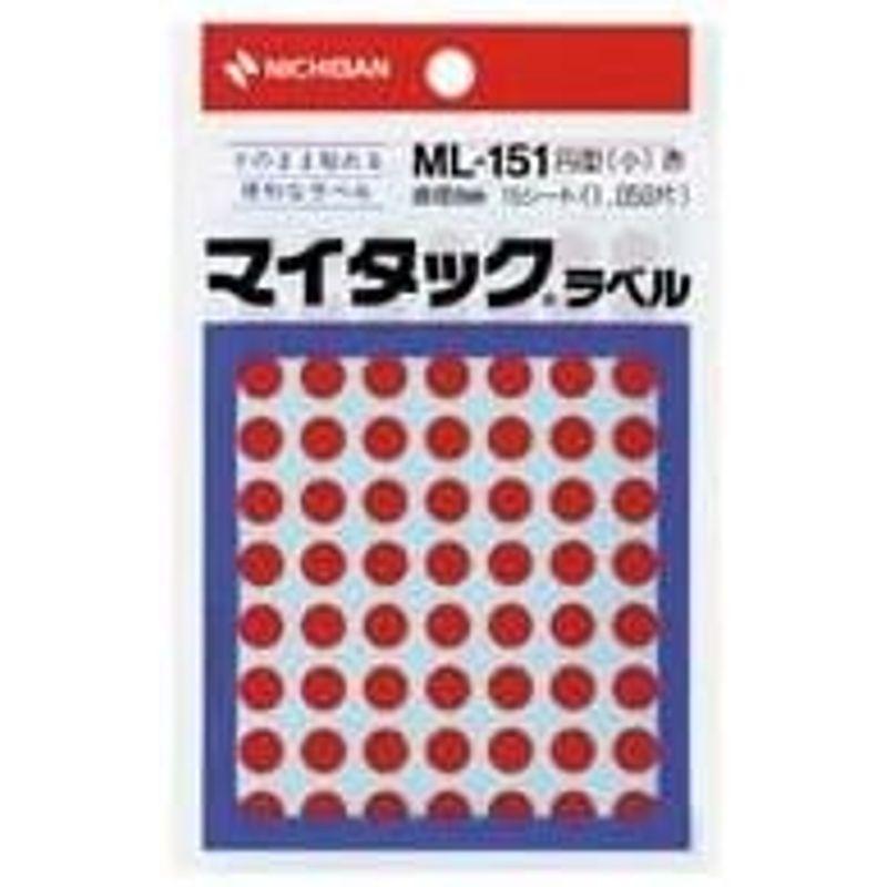 文具 お徳用 20セットニチバン マイタック カラーラベル ML-151 赤 8mm ×20セット