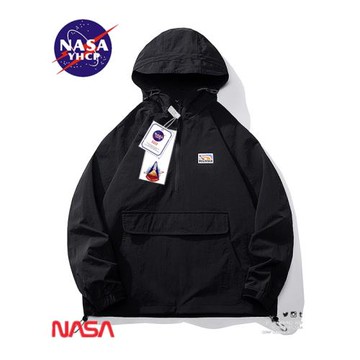 NASA聯名秋季新款連帽工裝夾克外套男防水潮牌山系休閑沖鋒衣情侶