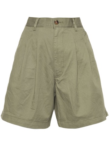 Levi's - pleat-detail twill shorts - women - Cotton/Lyocell - 27 - Green