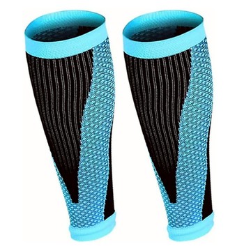 AOLIKES 奧力克斯 小腿壓力襪 藍色 男女通用  M(長度27cm 小腿圍25~33cm)  1組