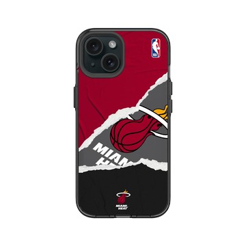 iPhone 15 Clear 酷墨灰 - NBA - 熱血系列-邁阿密熱火 Miami Heats - Sweat and Tears