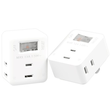 【保護傘】2P小壁插 1切3座 過載斷電保護 (PU-0131A)