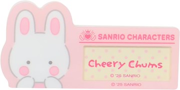 asdfkitty*三麗鷗 壓克力姓名牌 別針 徽章 胸針-紫盒-Cheery Chums-日本正版