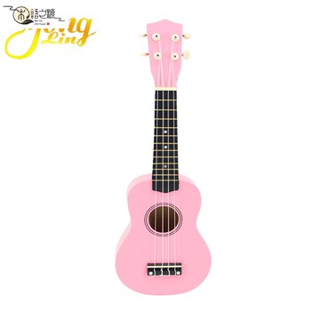 免運 現貨速發21寸尤克里里小吉他 粉色 圓孔初學者學生兒童用