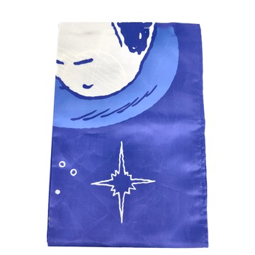 PEANUTS 史努比 長門簾  太空旅行 藍色  150 x 84cm