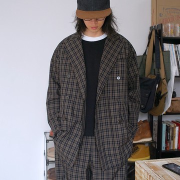 PeakLapel DblBreasted Oversize手工毛邊寬鬆廓形雙排扣西裝外套
