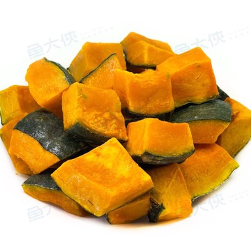熟凍-南瓜塊(1kg/包)#帶皮切塊-1I4B【魚大俠】AR043