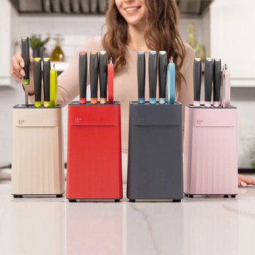 【ZUUTii】彩刃不鏽鋼刀具五件組（奶油白/芝麻灰/櫻花粉/玫瑰紅）－廠商直送