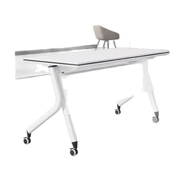 折疊會議培訓桌椅組合可移動拼接長條桌雙人課桌椅職員辦公培訓臺[DD030109]