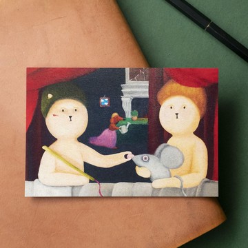 好姐妹貓咪明信片