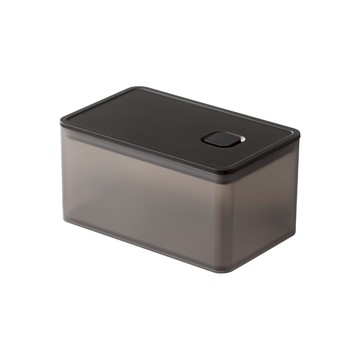 日本【YAMAZAKI】tower可微波密封保鮮盒(黑)680ml