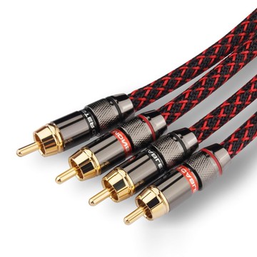 日本 佳耐美 RCA 音訊線【川木】全新現貨【W142】二對二雙蓮花頭