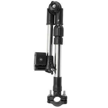 【Lixada】不銹鋼自行車傘架360° 可調節伸縮戶外輪椅支架黑色