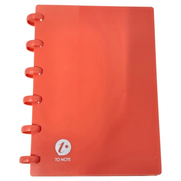 TO NOTE 筆記本 橫線 A6 可自由增減內頁  紅色  1本