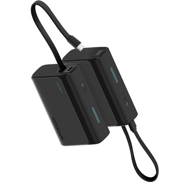 【Wh+CCC標示】CUKTECH 酷態科 CP133L LPB100 33W 自帶線 行動電源 10000mAh-星雲灰