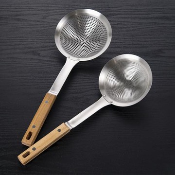 加深撈面漏勺加厚304不銹鋼家用廚房火鍋油炸 大碼漏勺過濾網商用
