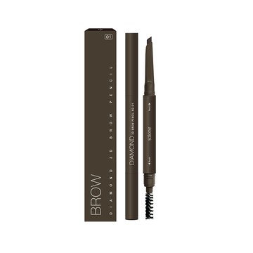 Solone鑽石刀立體旋轉眉筆01焦糖棕