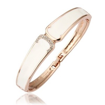 純銀手環 鍍18K金鑲鑽手鍊-精美細緻時尚優雅情人節生日禮物女飾品73cf2【獨家進口】【米蘭精品】