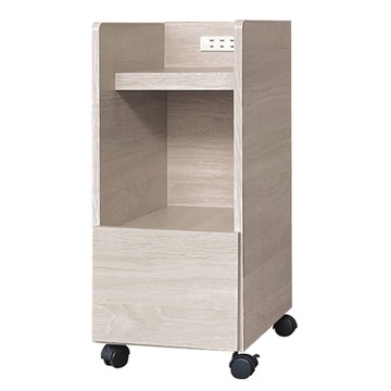 文創集 卡希1尺雙格插座活動式收納櫃(四色可選)-30x36.5x66cm免組