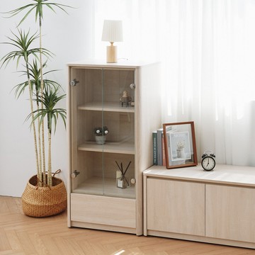 【福利品】洛森2尺三層玻璃展示立櫃 完美主義【Y0233】