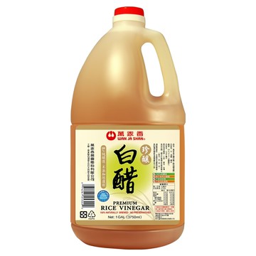 萬家香 珍釀白醋 100%純釀造 絕不使用冰醋酸 不添加人工調味料  3.75L  1瓶