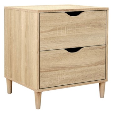 HOPMA 合馬家具 美背歐風二抽斗櫃 寬49X深40X高54cm  淺橡木色  1個