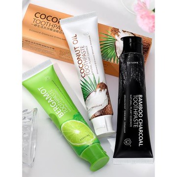 清新椰子牙膏深層潔凈牙漬亮白溫和呵護牙齦護理清新口氣口齒留香