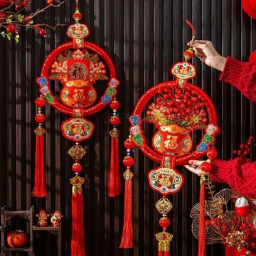 🔥臺灣出貨🔥新年掛件 代代有福掛件 燈籠掛件掛飾 過年佈置 入戶門掛飾 春節掛裝飾品 掛福 新年掛飾 福字鎮宅掛件