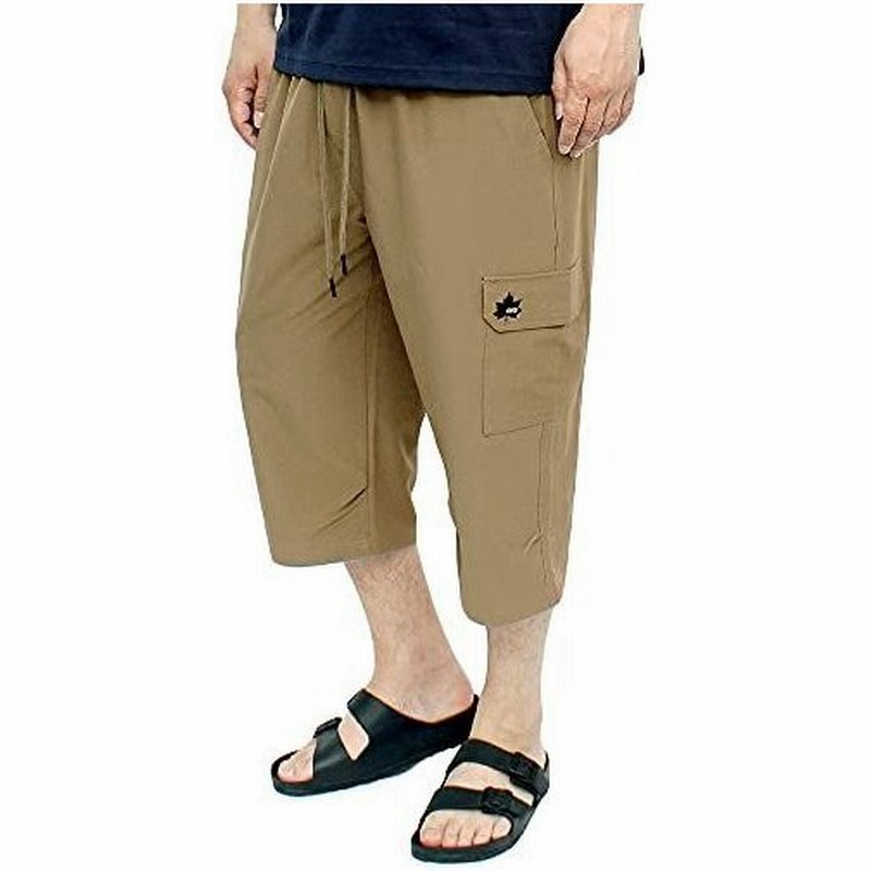 Logos ロゴス クロップドパンツ メンズ 大きいサイズ ストレッチ 撥水加工 七分丈 メッシュ ロゴ 刺繍 カーゴパンツ 4l ベージ 通販 Lineポイント最大get Lineショッピング