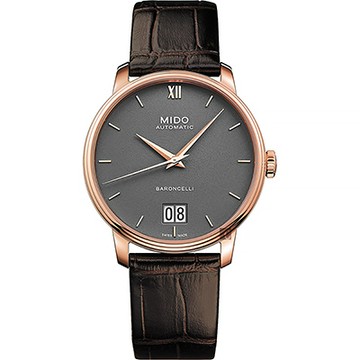 MIDO 美度 官方授權 BARONCELLI 永恆 III 大日期機械錶 1212購物節 送禮推薦-40mm M0274263608800