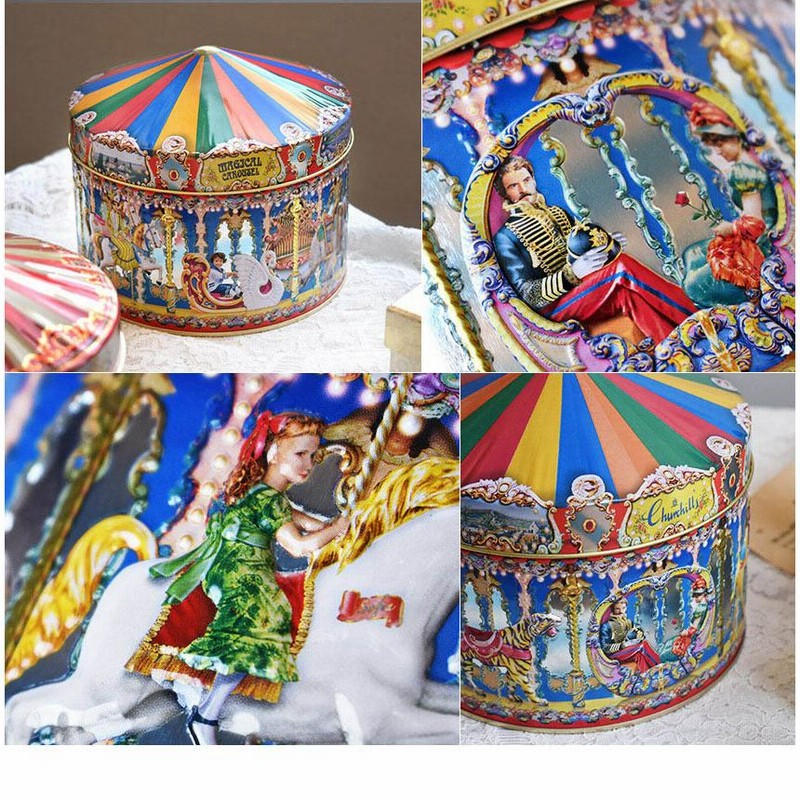 チャーチル メリーゴーランド缶 ティン缶入り ビスケット