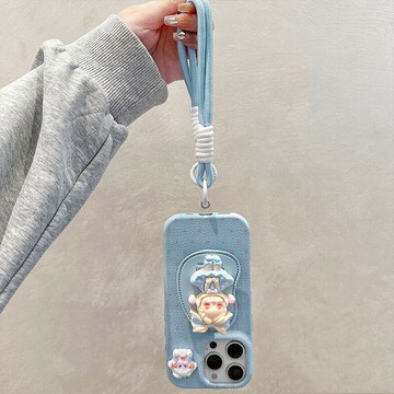 泡泡女孩手機殼 支架保護殼 適用蘋果16ProMax手機殼iPhone15新款13/12/11防摔14