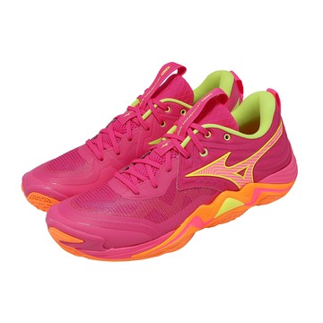 [ACS] Mizuno 美津濃 排球鞋 Wave Momentum Elite 男鞋 女鞋 粉紅 橘 緩震 V1GA2512-42