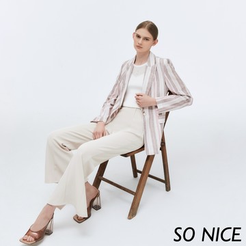 SO NICE【特惠】後開衩微喇叭長褲｜都會時尚女裝 【73332001】