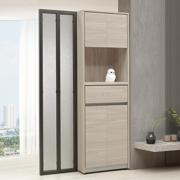 【Homelike】喜家居雪杉色3.5尺屏風櫃(2504)