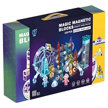 DIGE 聲光系列 太空競速磁力片 129PCS  1盒