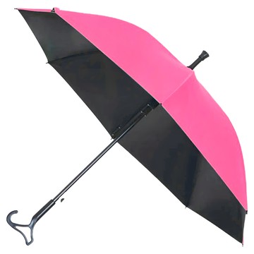 Twin Dragon 雙龍牌 省力工學降溫黑膠手杖傘 117cm x 8K 強效防風  蜜桃粉