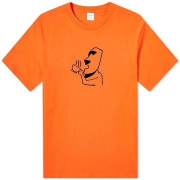 摩艾咖啡 Moai 中性短袖T恤 橘色 coffee交換禮物聖誕派對