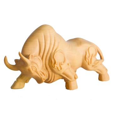 斗牛黃楊木把件-牛氣沖天運勢如虹家居擺件74ap31【獨家進口】【米蘭精品】